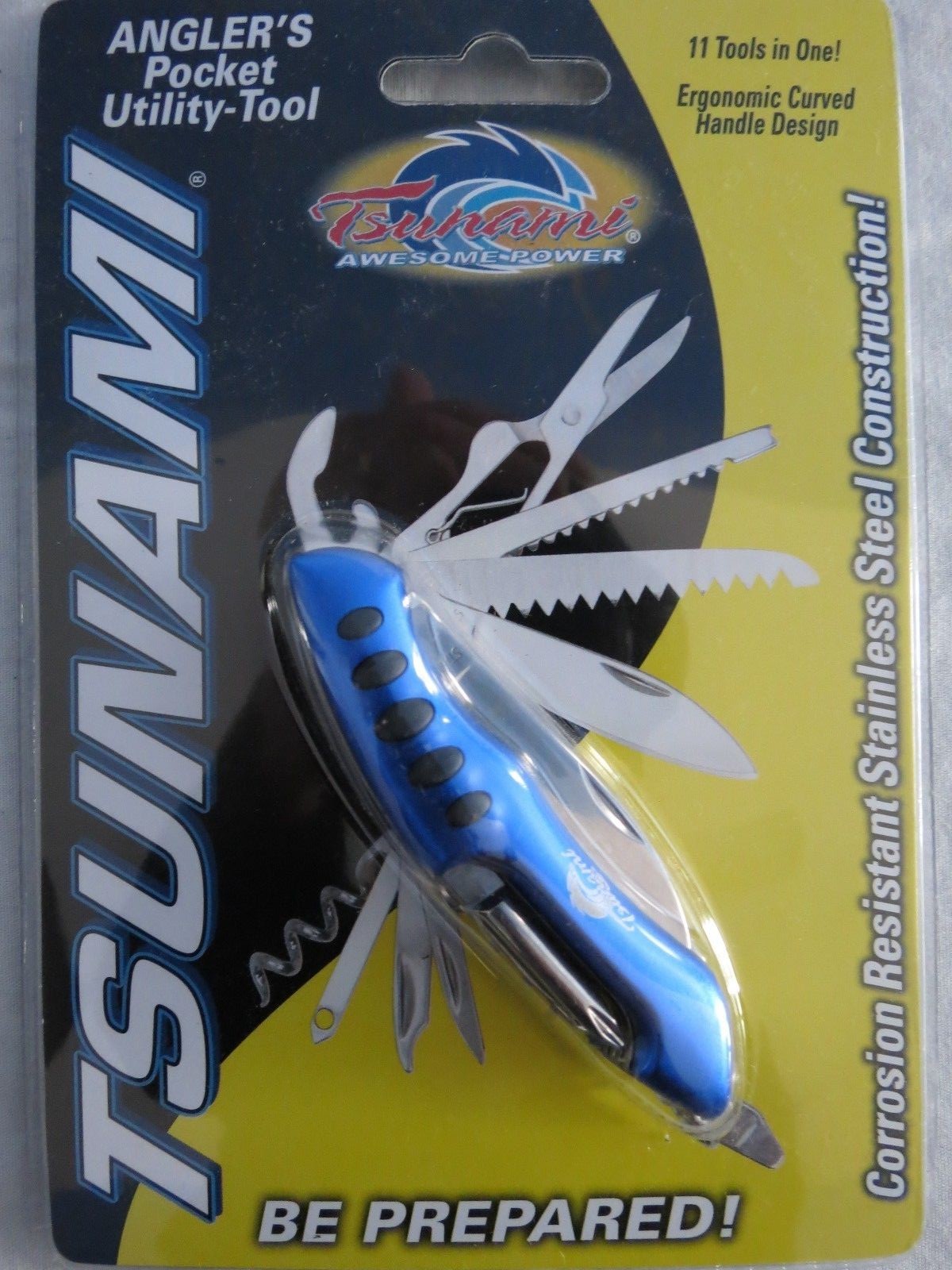TSUNAMI ANGLER’S POCKET UTILITY-TOOL -11 TOOLS -CORROSION RESISTANT SS #TSFUT11