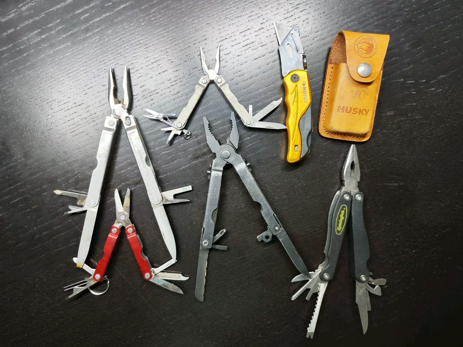 Gerber Husky Leatherman Sheffield Remington Multi tool Vintage Rare Set 6 Piece