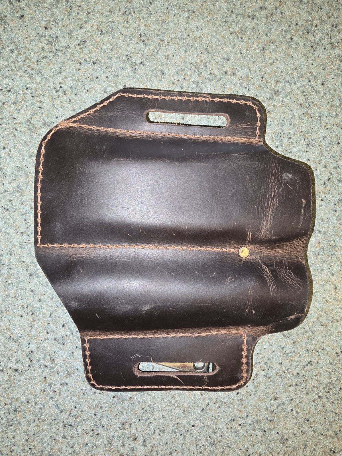 EDC Leather Sheath – With Pen And Flashlight