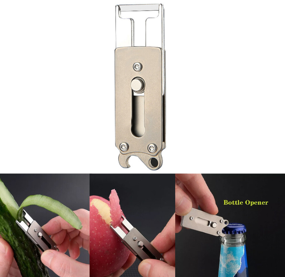 Titanium Alloy Multi Tools Bottle Opener Screwdriver EDC Outdoor Gadget Pocket