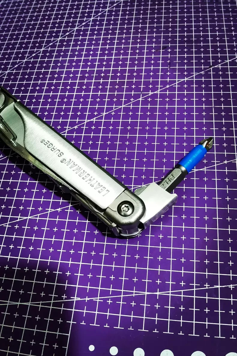 Bit Holder Adapter for Leatherman Surge Flat 1/4 Bit Stainless Mod