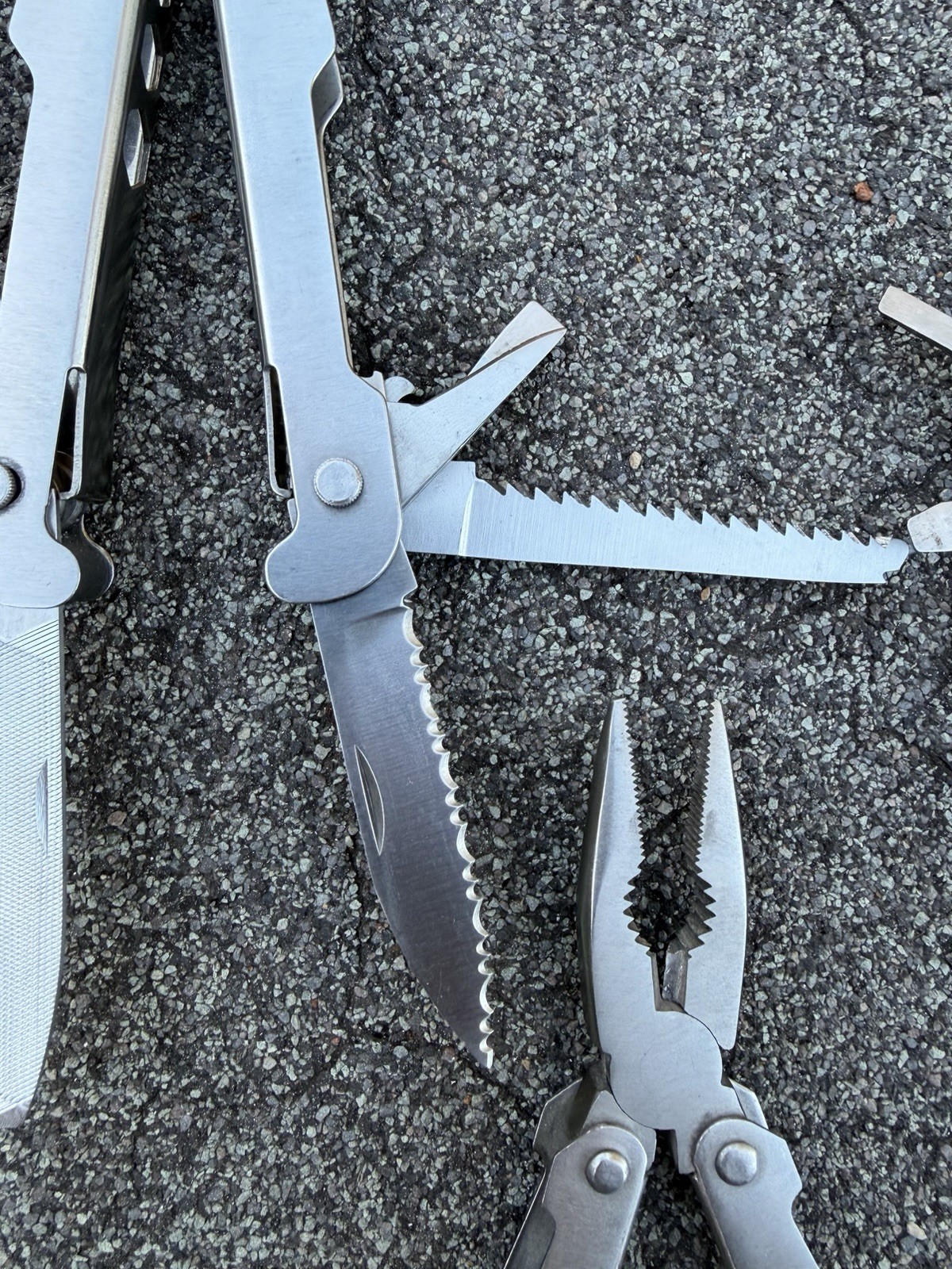 Vintage American Camper Multi-Tools, Lot of 4, Pocket Knife Pliers Screwdriver