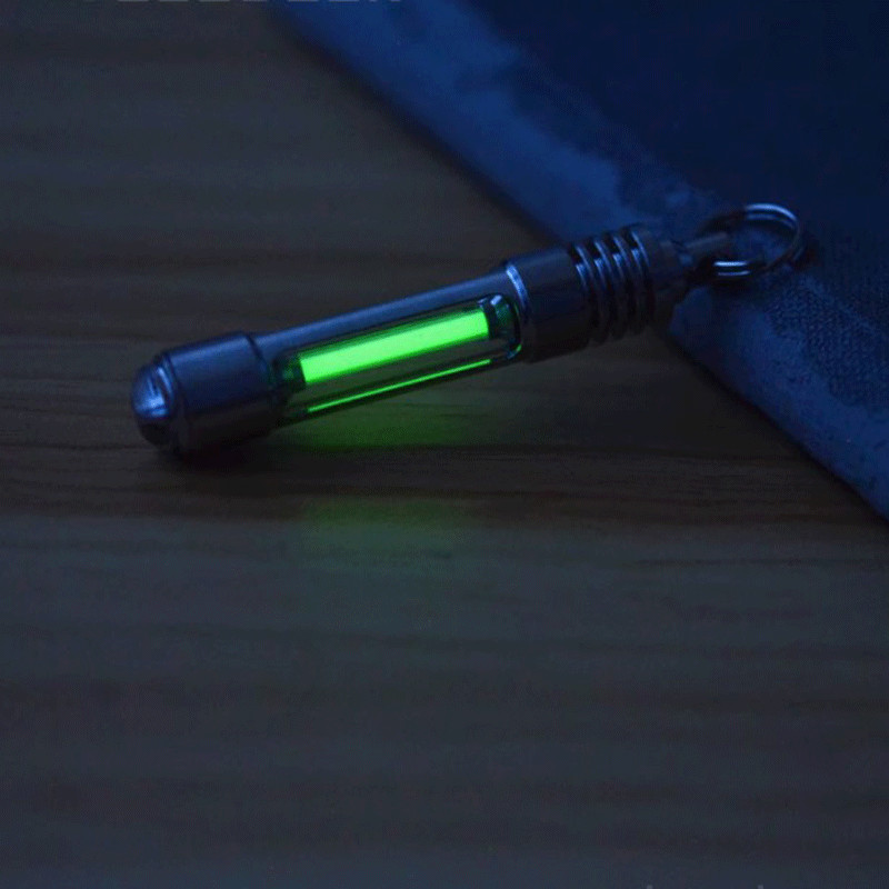 1 Pcs 3*22.5mm Titanium Luminous Tube Pendants Paracord Beads Key Ring Pendants