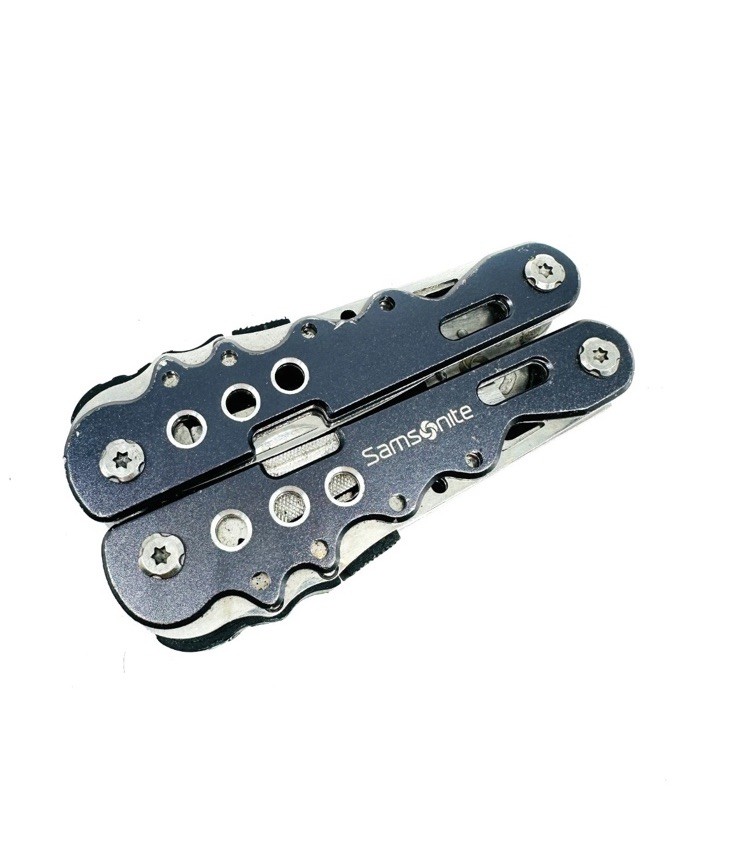 Samsonite Stainless 12 In 1 Multi Tool Pliers, File, Bottle Opener, Screwdrivers