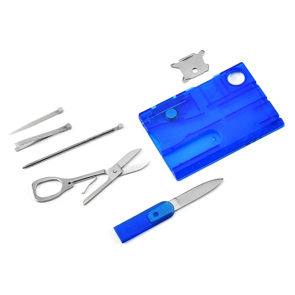 12-in-1 EDC Multitool Survival Tool with Knife Scissors Screwdriver Pocket Card