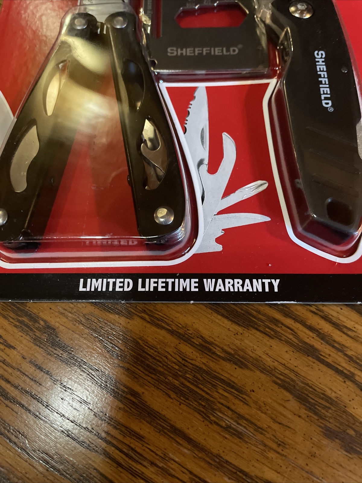 Sheffield 4 Piece Multi-Tool, Credit Card Wrench, Bottle Opener & Razor Knife A3