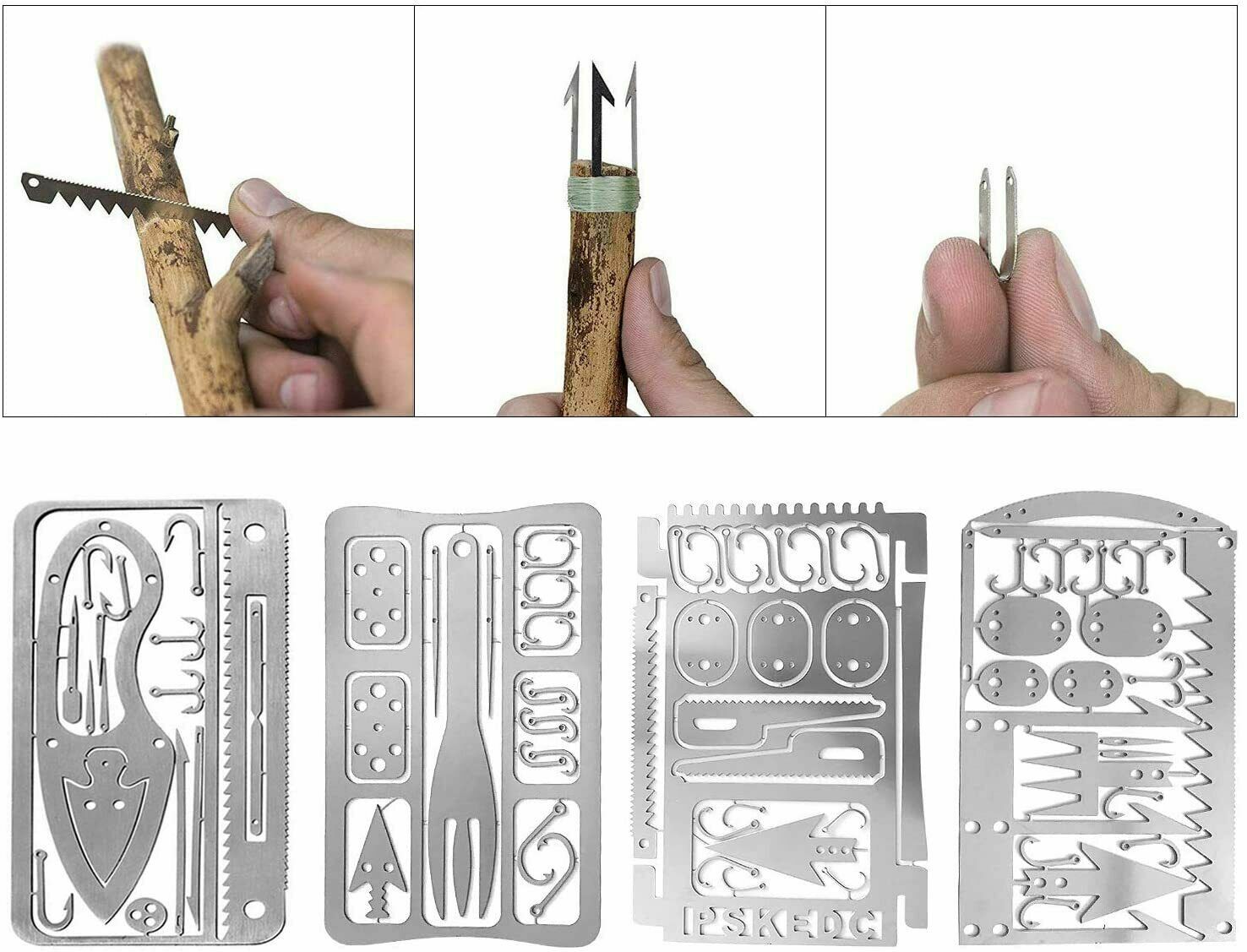 Survival Multitool Card 22 in 1,Steel Credit Card Pocket Sized Survival USA