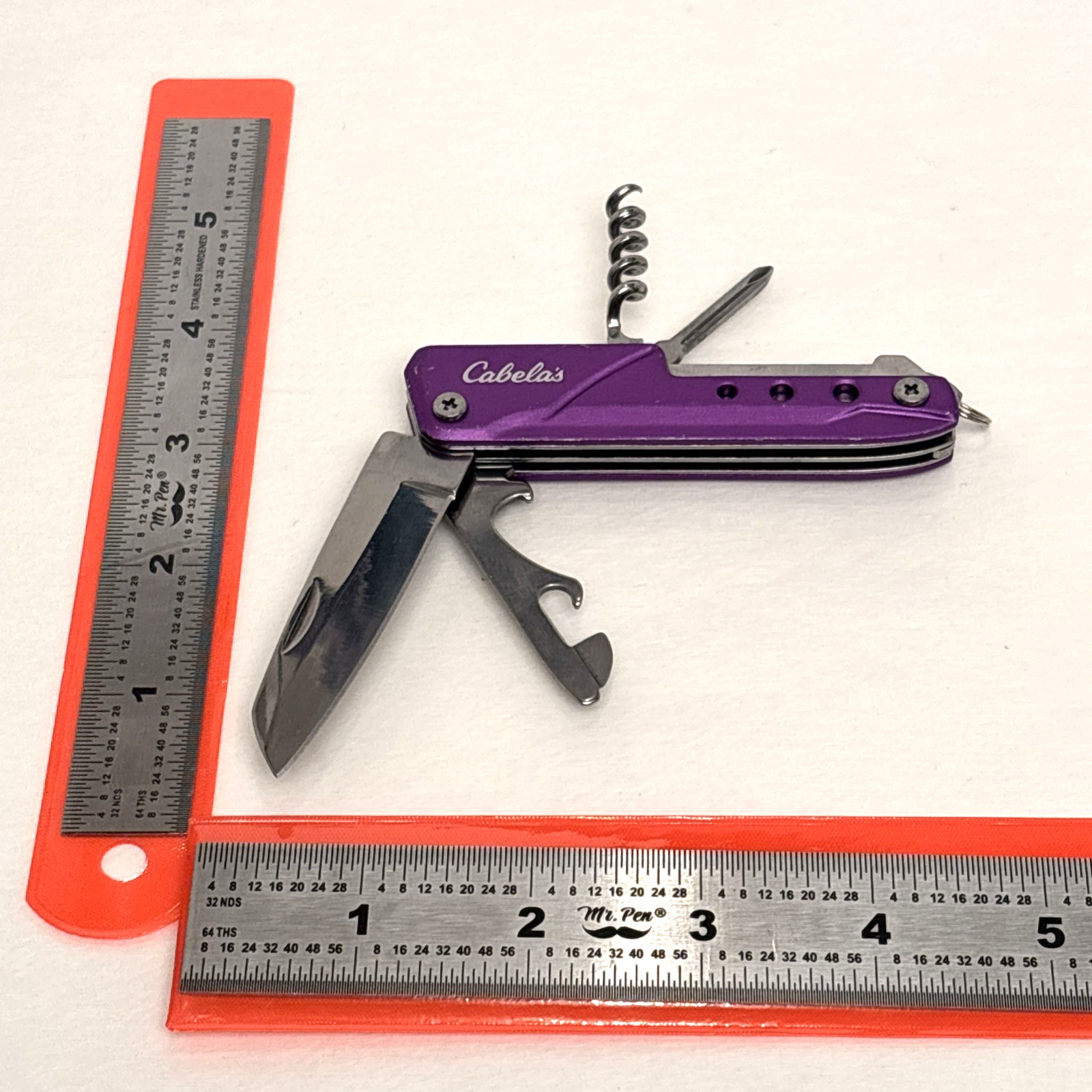 Cabela’s Pocket Tool Knife Purple Multiple Tools 6 Hunting Fishing Camping