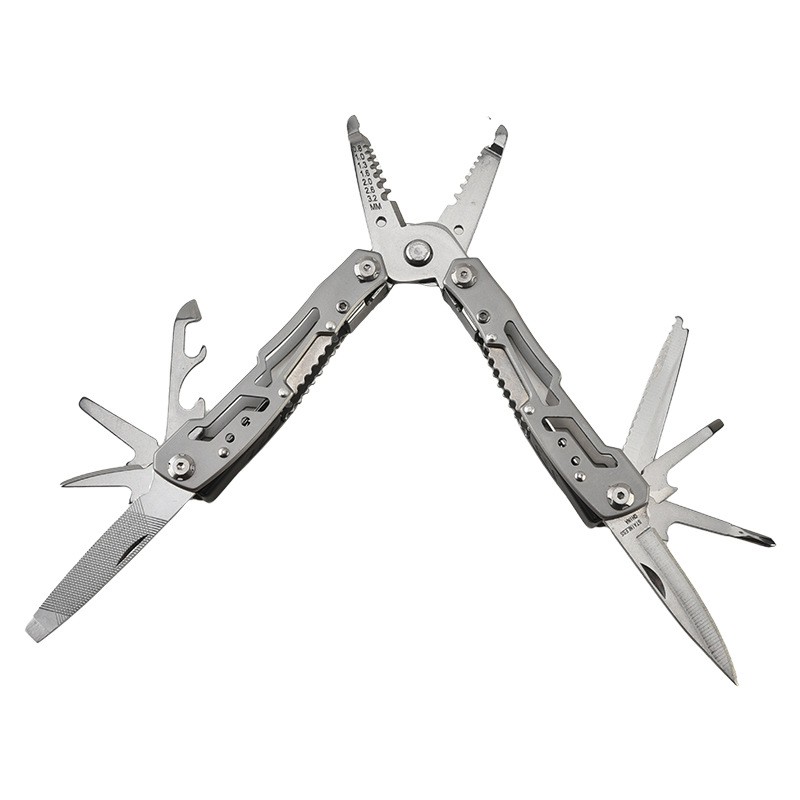 Full Steel Multi Tool Pliers Folding Knife Tiger Pliers Outdoor Emergency Kit