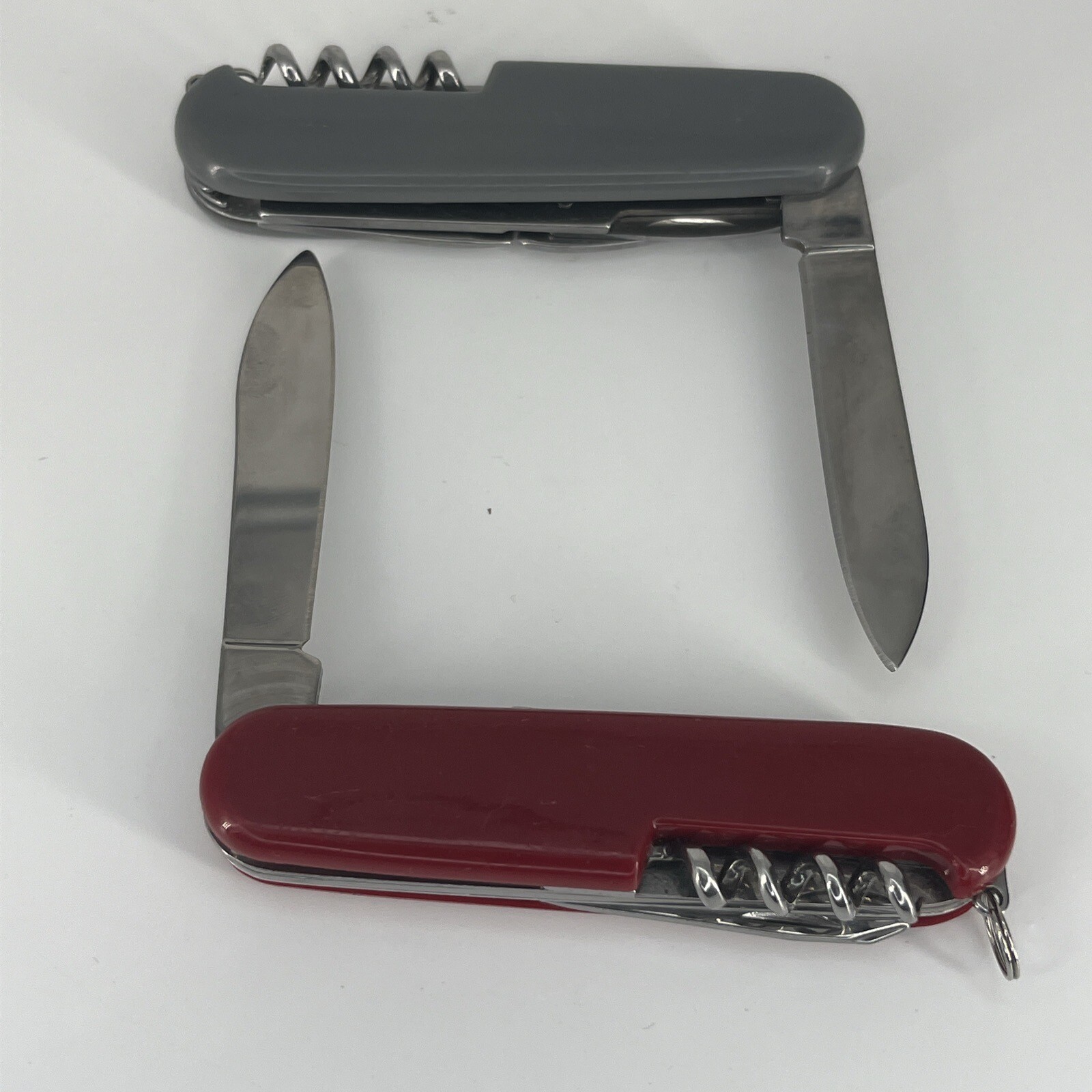 LOT OF 2 Ozark Trail Multi Tool 8-in-1 Pocket Knife – Red & Grey Color SAVE BIG!
