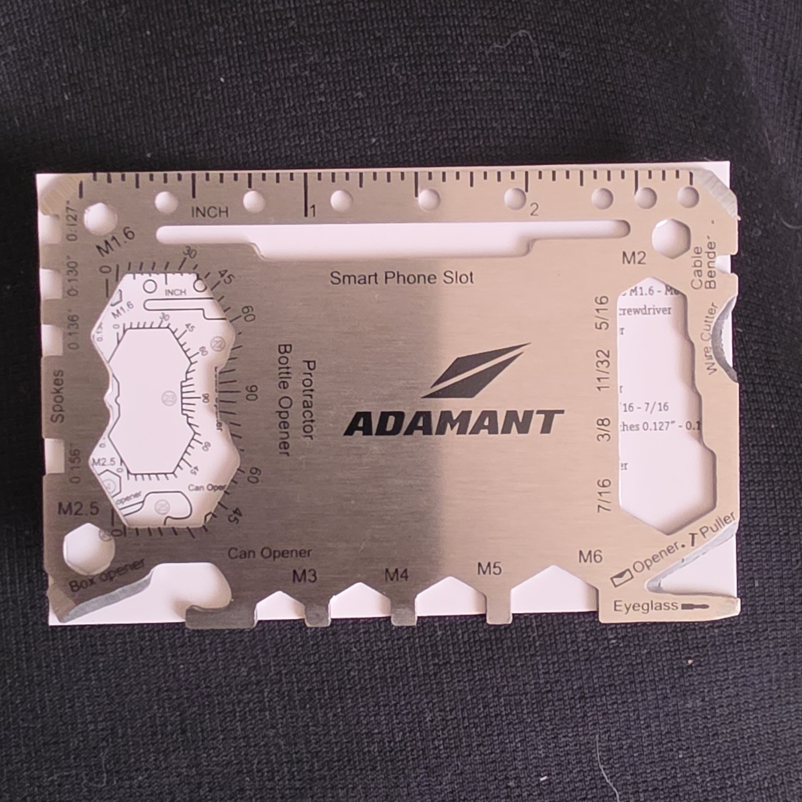 Adamant Stainless Steel Multi-Tool 25 in 1 Functions Ruler Hex Wrenches