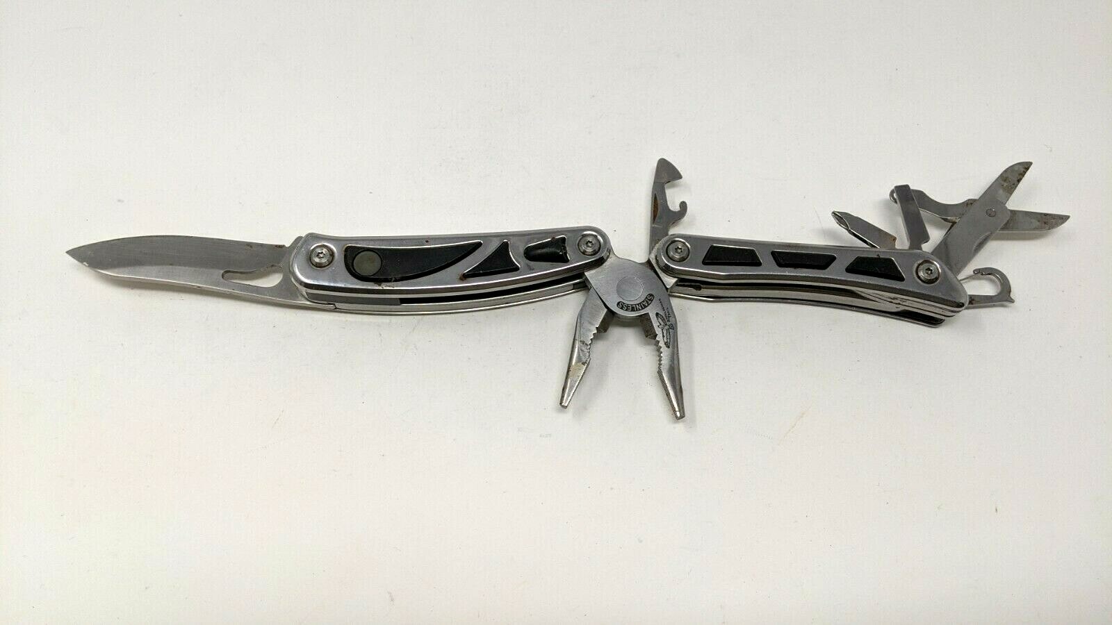 Appalachian Trail 10 In 1 Stainless Steel Multi Tool LED Work LIght & Carabiner