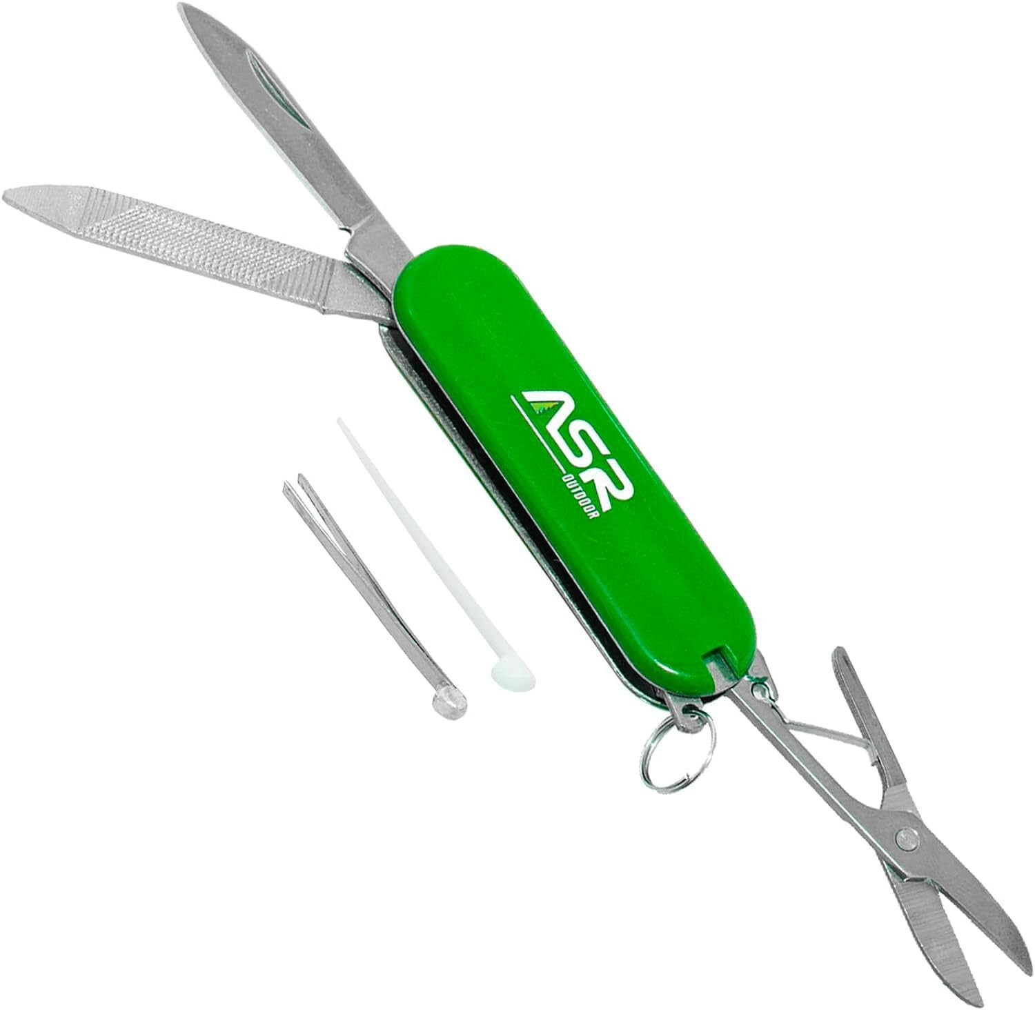 ASR Outdoor Mini EDC Small Pocket Knife Multi Tool – LOGO Green