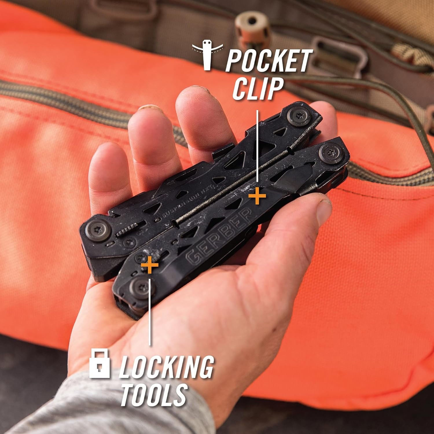 Gear Suspension-Nxt EDC Multitool 15-In-1 Pocket Knife, Needle Nose Pliers and W