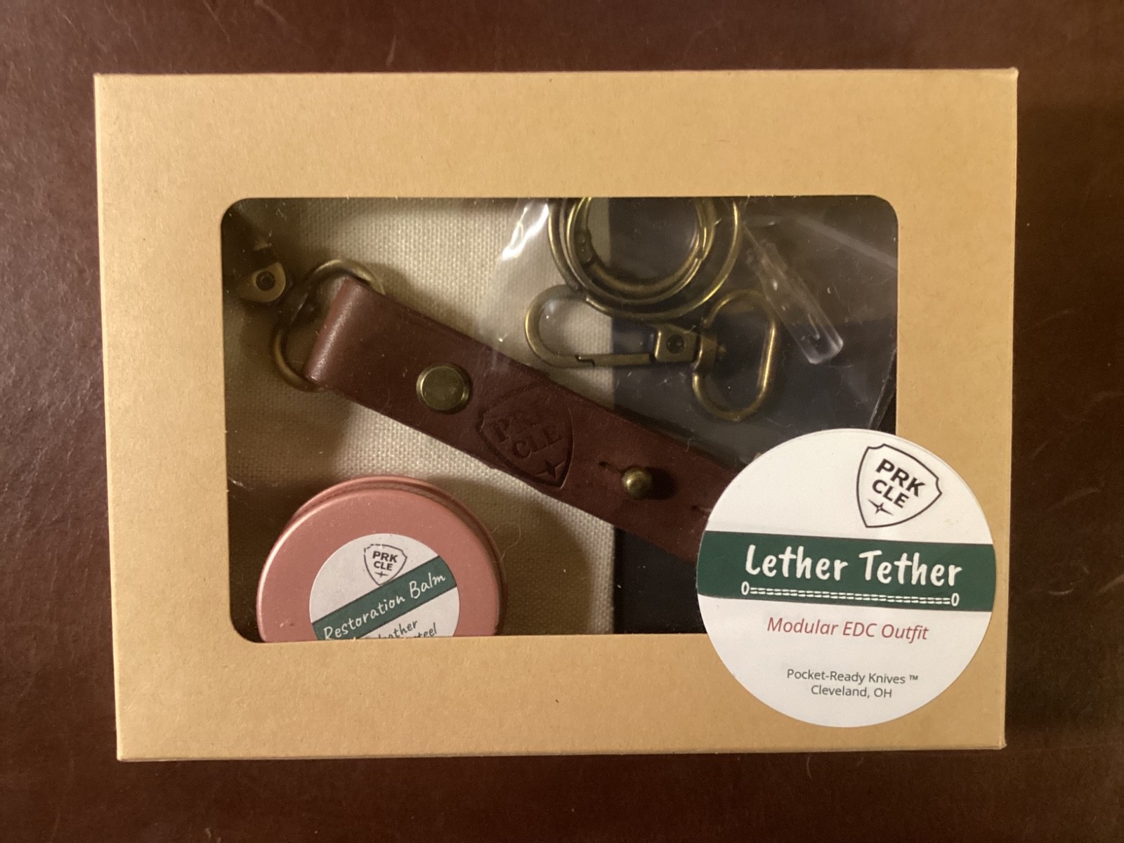 LETHER TETHER EDC Organizer – Hand-crafted Leather Utility Kit – Made in Ohio