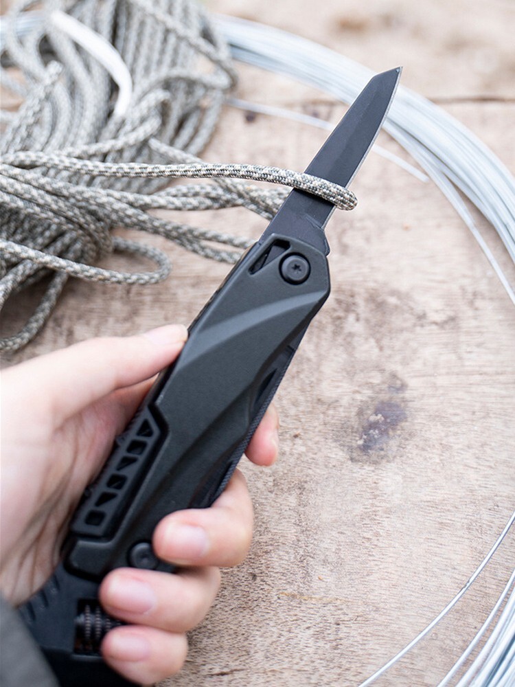 Multi Function Knife Tool With Screwdriver Wrench Purpose Travel Pocket Folding