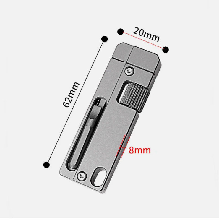 EDC Titanium Alloy Multi Tools Adjustable Wrench Pocket with Bit Holder Keychain