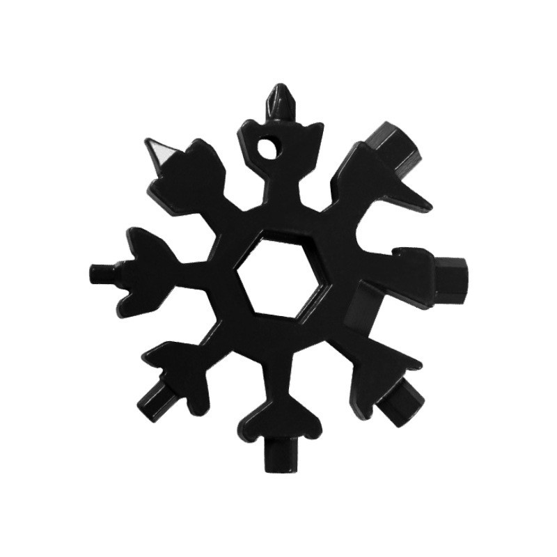 4 Colors 18-in-1 Snowflake Multi-Tool Carbon Steel Multitool Screwdriver Opener