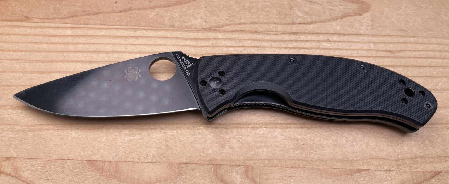 Spyderco Tenacious Plain Edge Black 8Cr13Mov G-10 Folding Pocket Knife