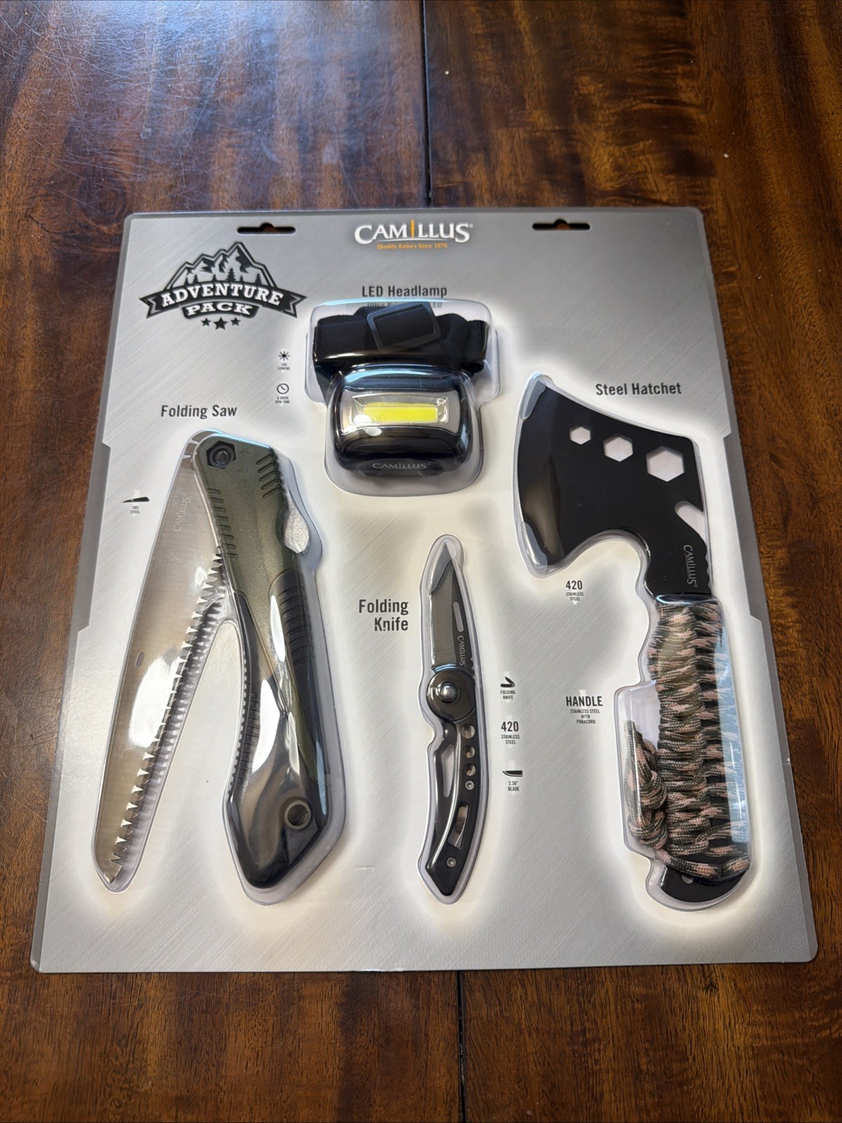 CAMILLUS 4 Piece Adventure Pack Camping Tool Set NEW