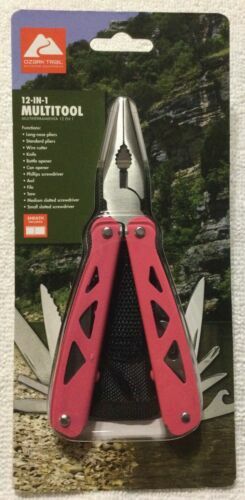 Ozark Trail 12-In-1Multi Tool Pliers,Wire Cutter,Saw, Knife W/Sheath in 3 Colors