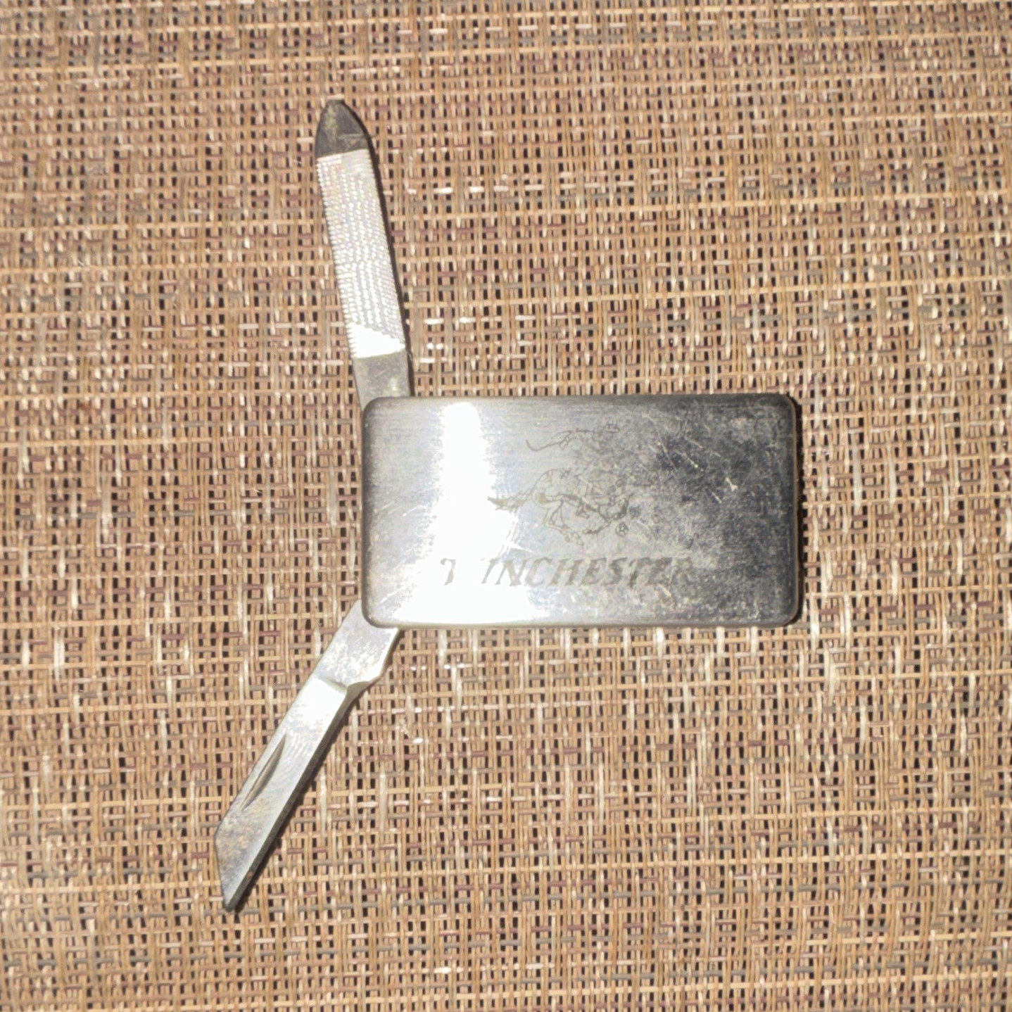 Winchester Stainless Steel 3-Tool Multi-Tool Knife Nail File Flathead, 4.5in