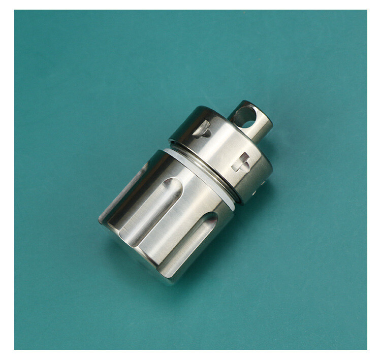 EDC Titanium Alloy Pill Case Holder Container Waterproof Keychain Pendant Gift