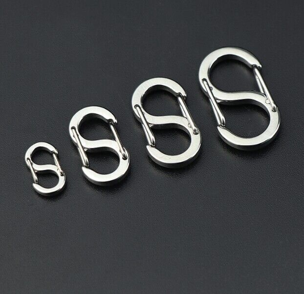 Titanium Alloy Hanging Buckle EDC 8-shape S-shape Hook Clasp For Keychain Ring