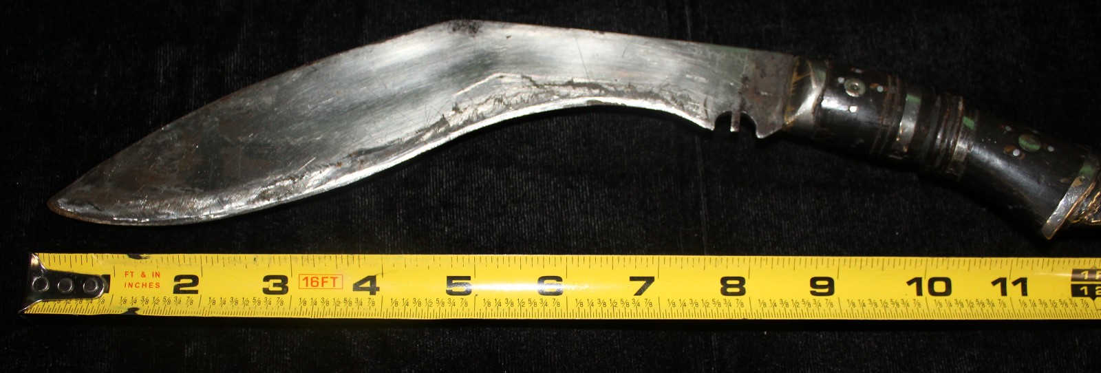 GURKA Curved Knife 12″ End to End Handmade in India Needs TLC AO4075643
