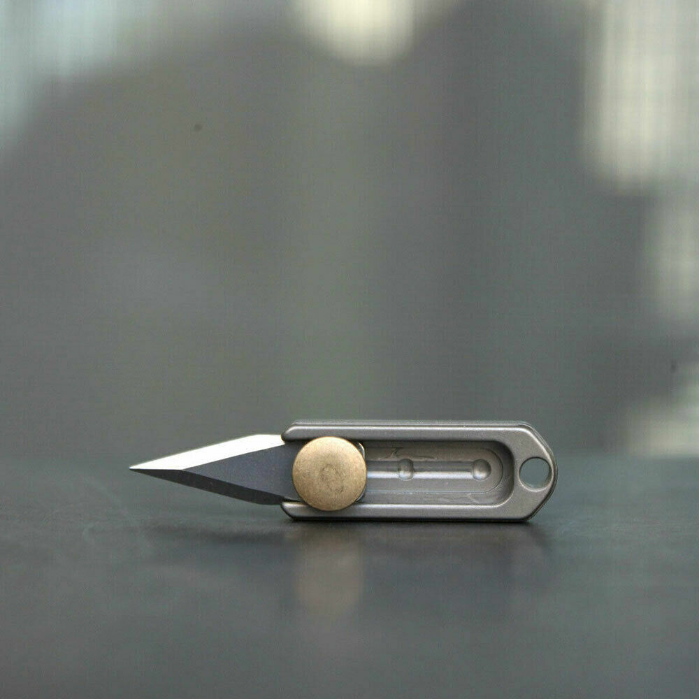 Alloy Brass Mini Knife Blade Survival Escape Key Chain Pendant EDC TOOL