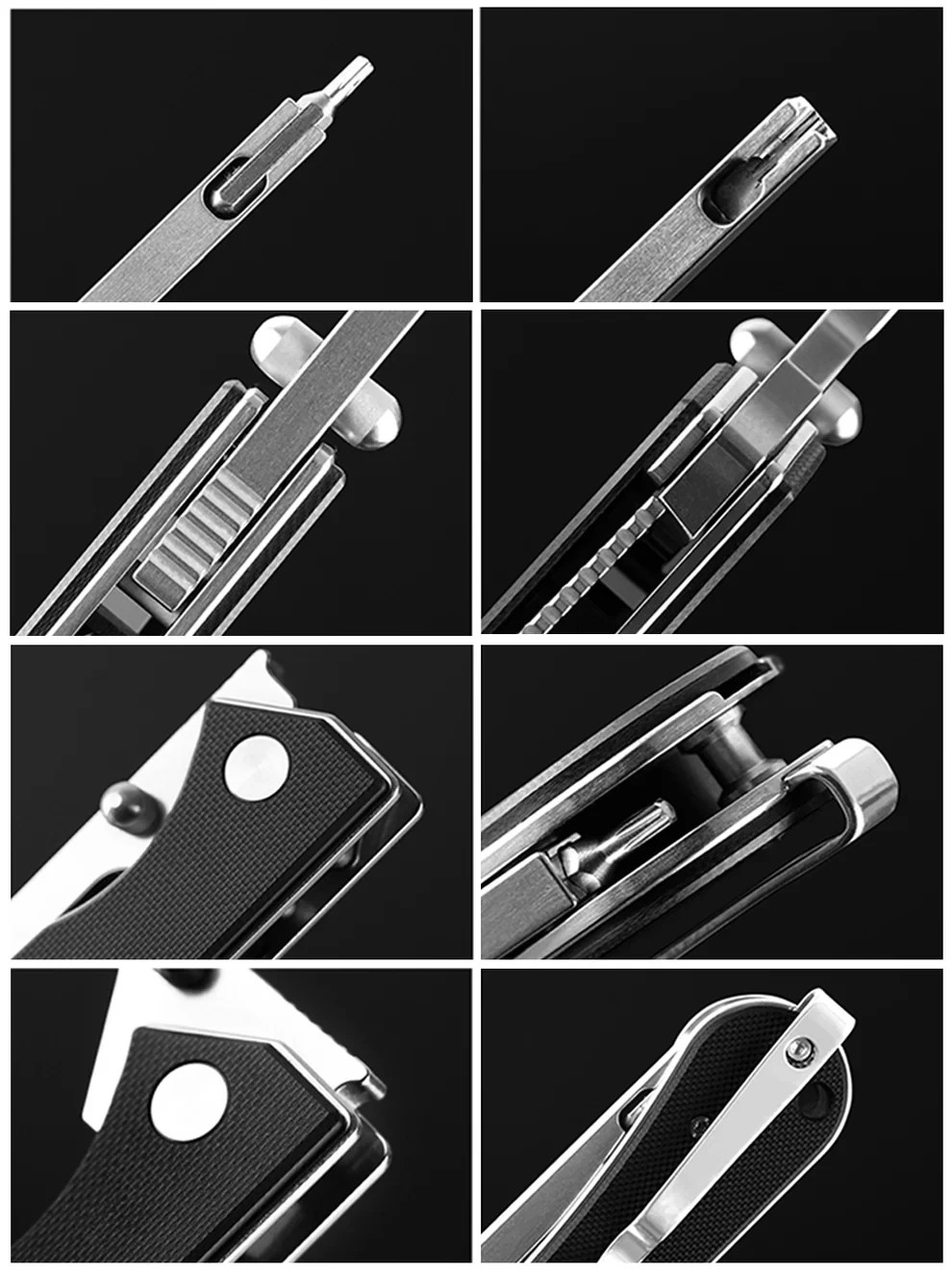 NUKNIVES Kumpanter Folding Screwdriver With Bits Pocket Clip Liner Lock Black
