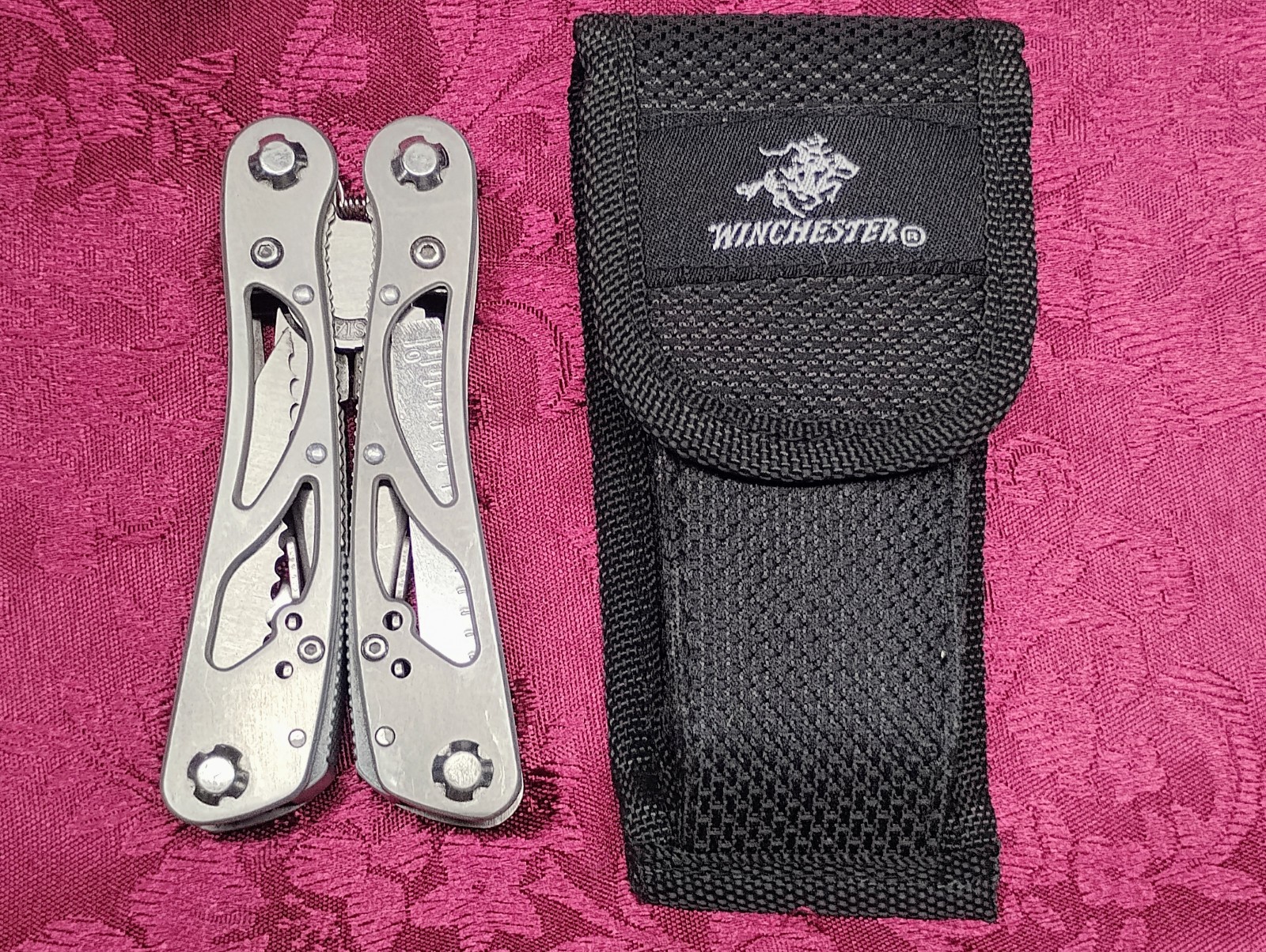 Winchester Multi Tool Mens Pocket Knife Fishing Hunting Shooting Pliers Sheath