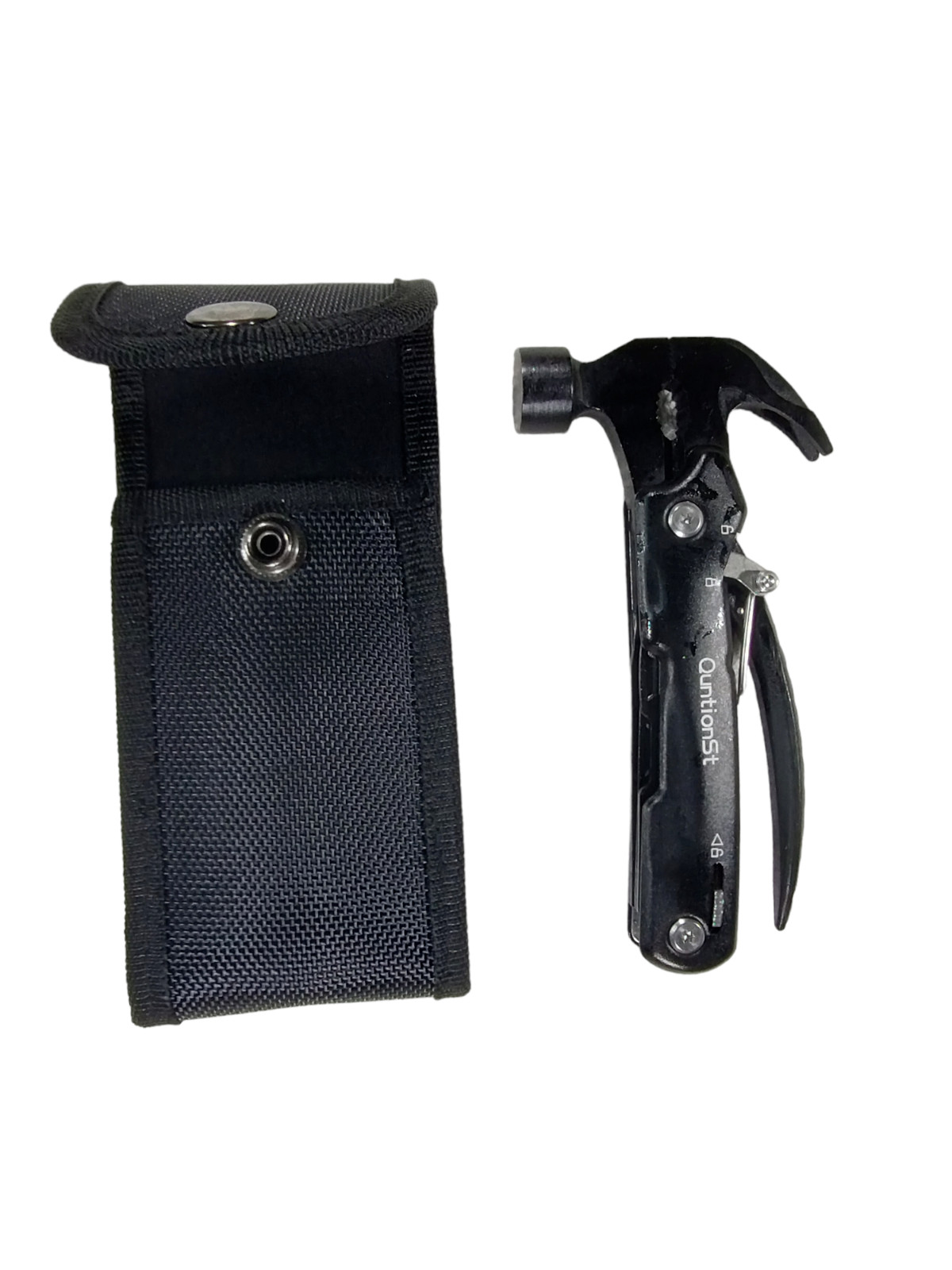 QuntionSt 12 in 1 Black Multi Tool Hammer Saw Blade Screwdriver Pliers New