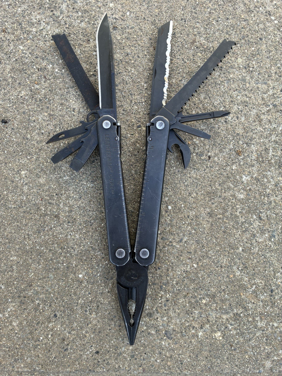 Black Oxide Leatherman Core Multitool Knife Lot wtfh Rare Cap Crimper Pliers