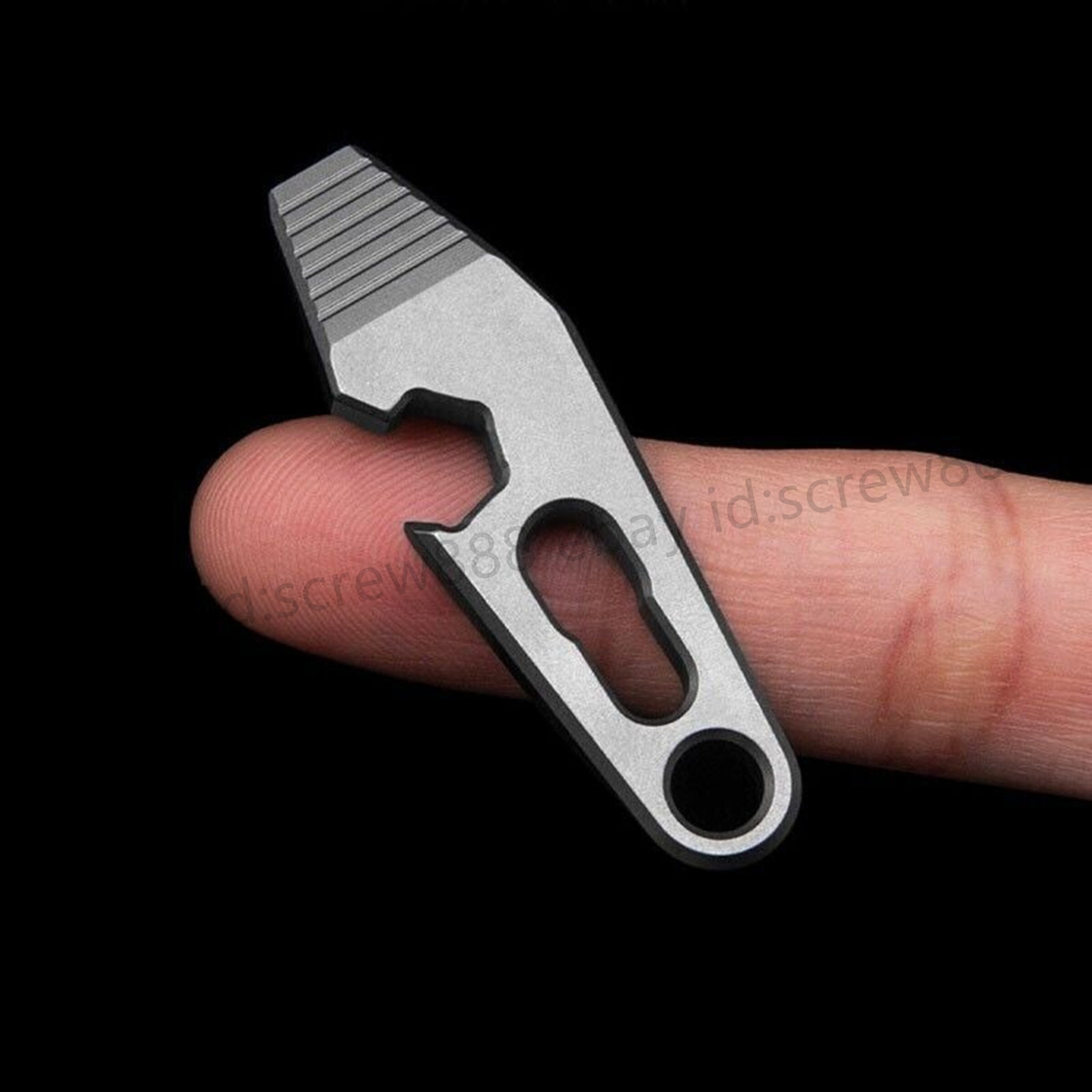 EDC Mini Titanium Alloy Keychain Multi Tool Pocket Pry Bar Crowbar Opener Cutter