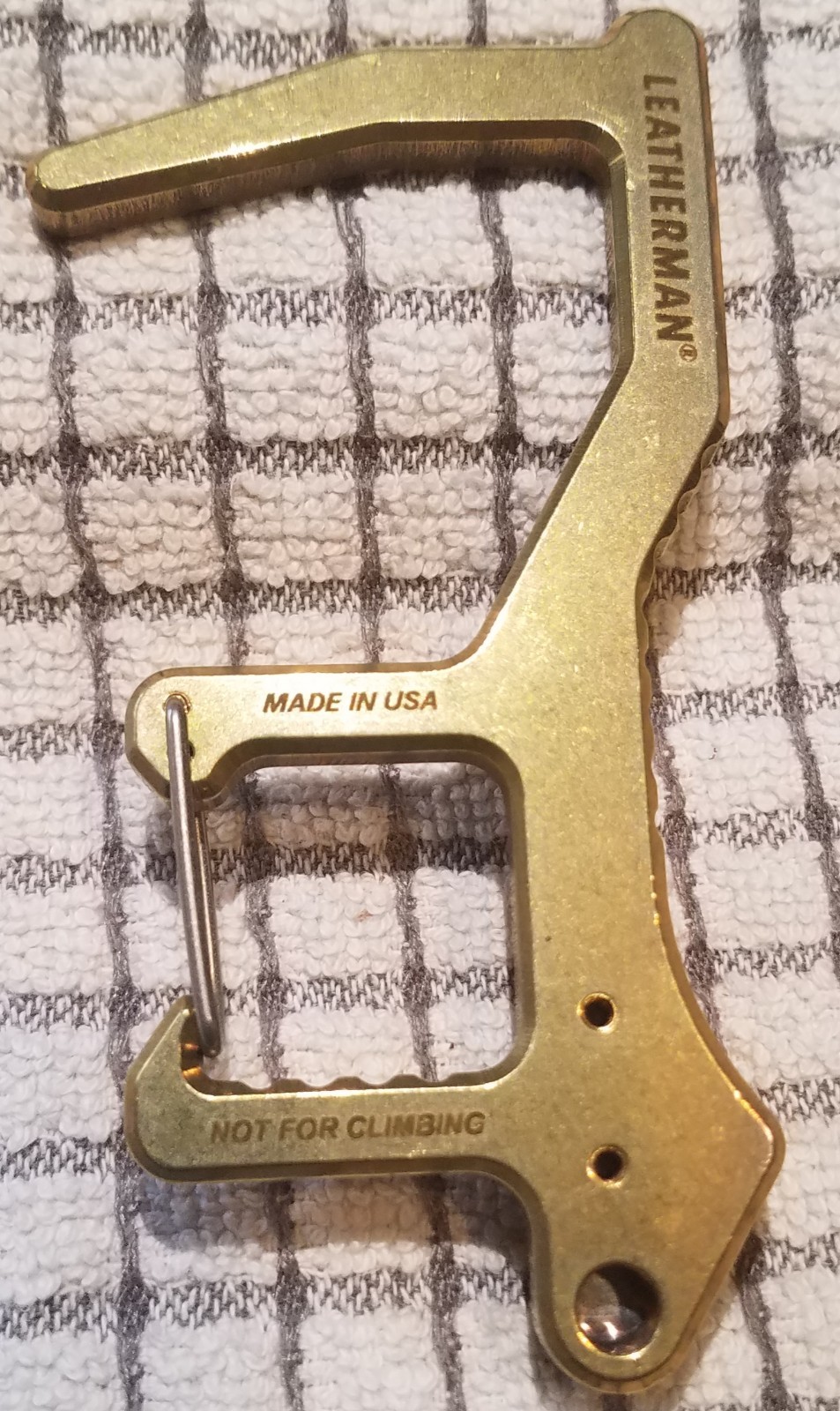 Leatherman Clean Contact Carabiner Tool Brass Corona Hook new box Edc Clip On