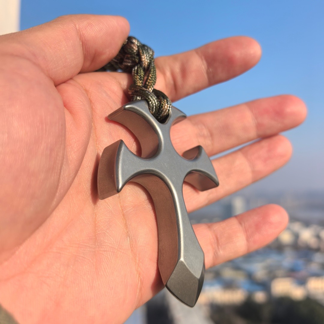 Titanium alloy Cross “Thickened 12mm” EDC Tool Defense.
