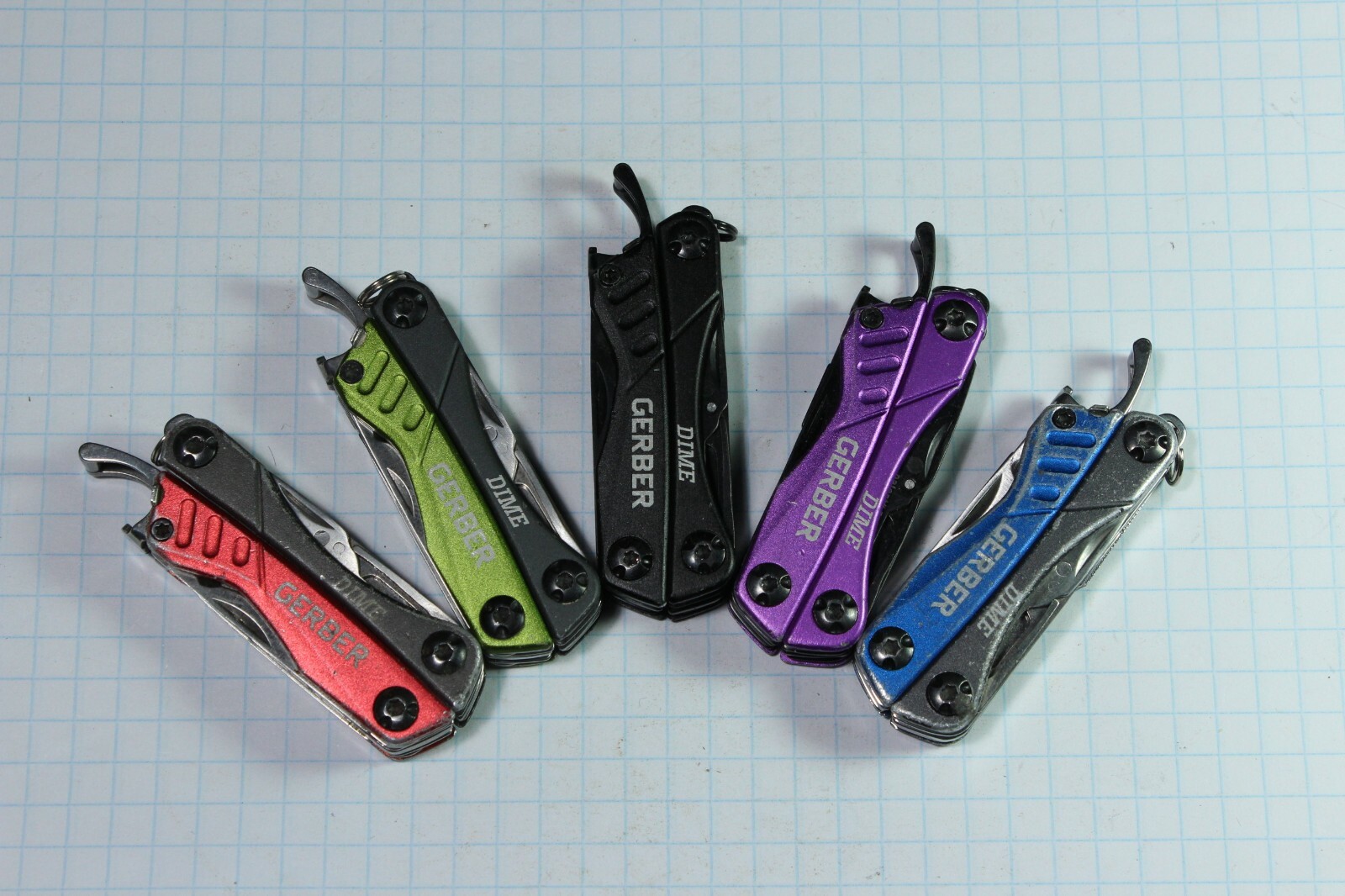 Good Condition Gerber Dime Keychain Multi-Tool Knife 10 Tools In One