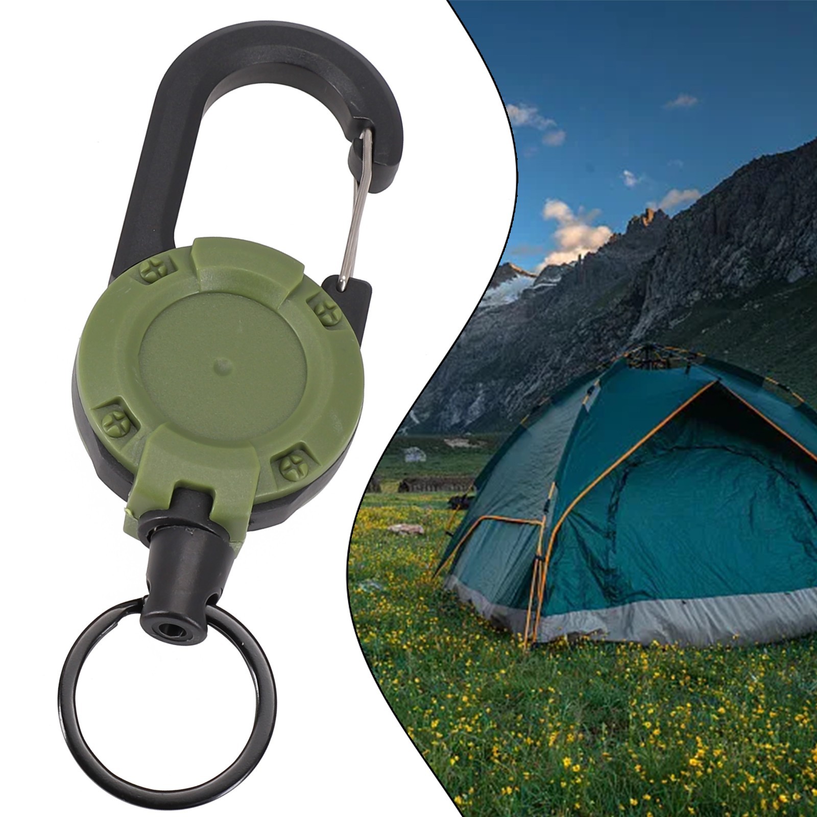 Heavy Duty Retractable Keychain with Strong Spring Holds Your Keys Tightly