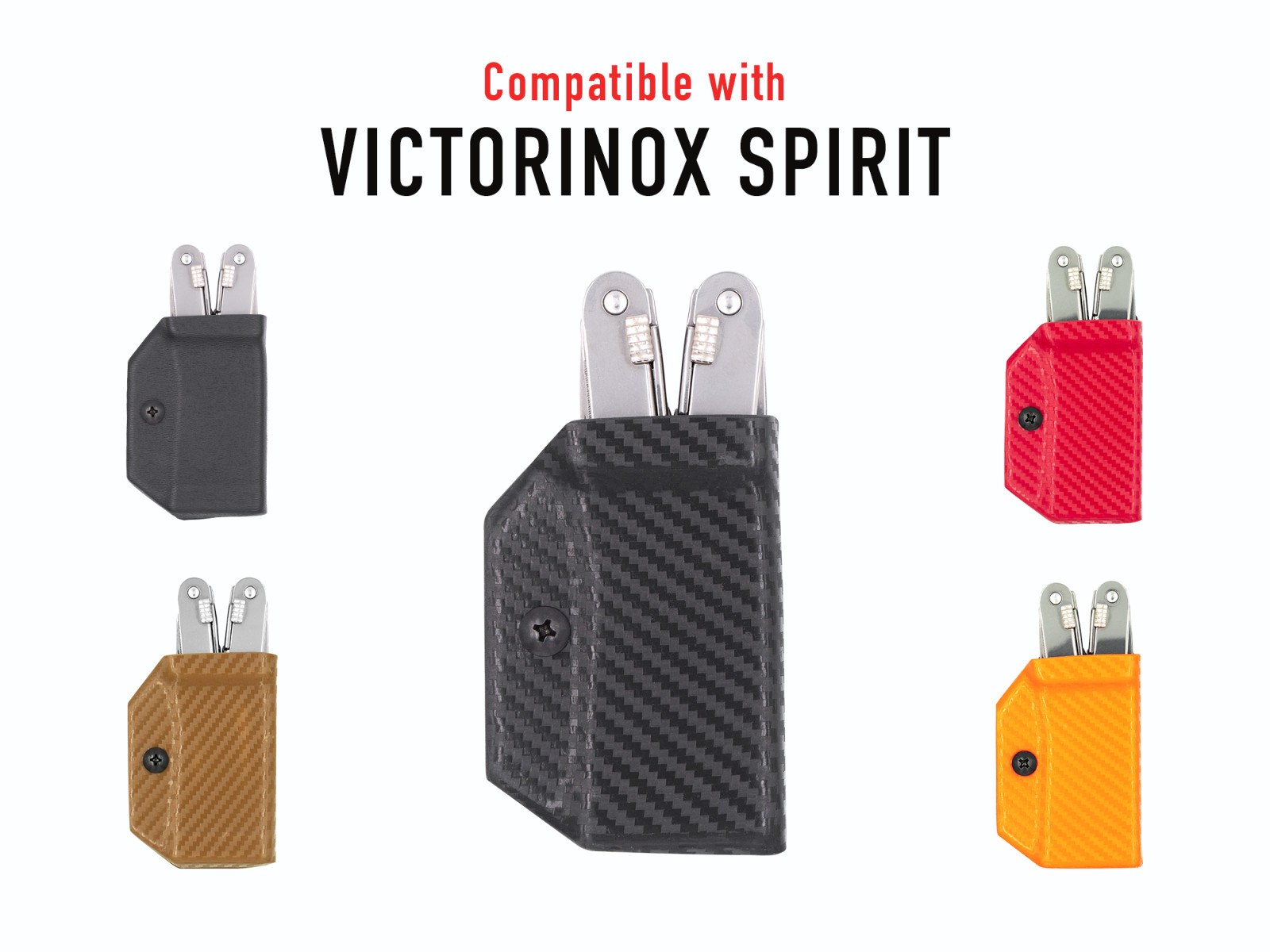 Clip & Carry Kydex Multitool Sheath – Victorinox SPIRIT – USA Made