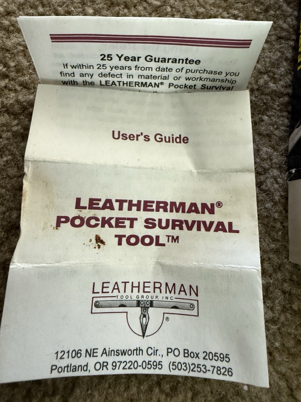 Vtg LEATHERMAN Multi Tool w Leather Case Portland, Oregon USA Box 1994 NEW