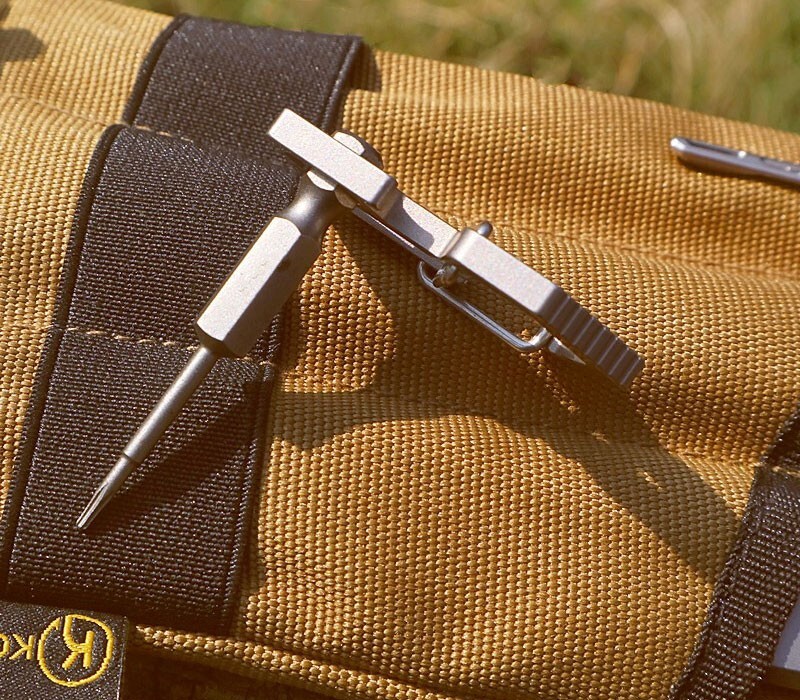 EDC Titanium Alloy Multi Tools Keychain Carabiner Bottle Opener Crowbar Tool