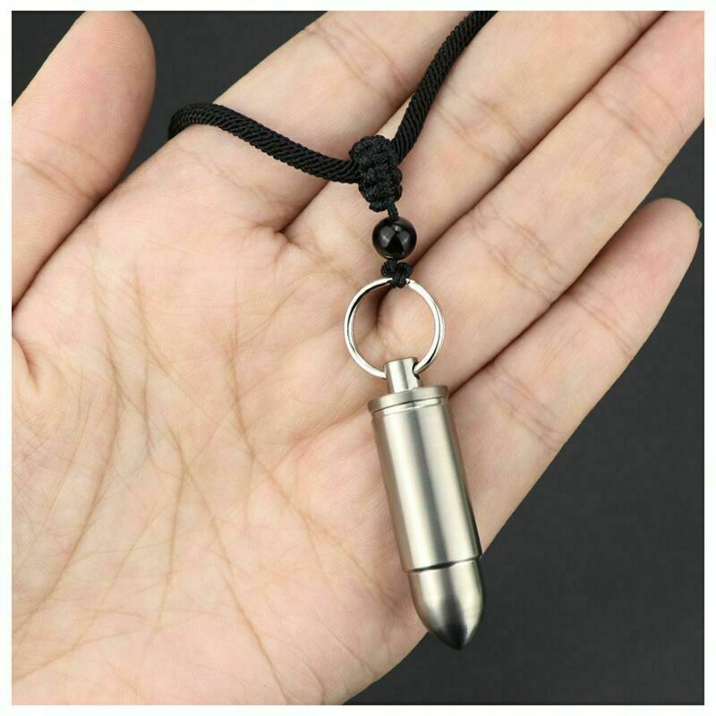 EDC Titanium Waterproof Sealed Box Portable Medicine Bottle Key Pendant Tank