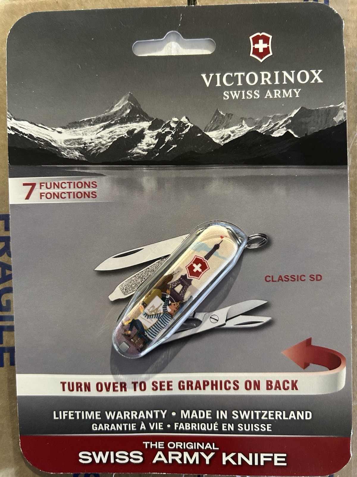 Victorinox Classic SD 7-Tool Multicolor Multi-Tool Knife w/ Key Ring, Straight