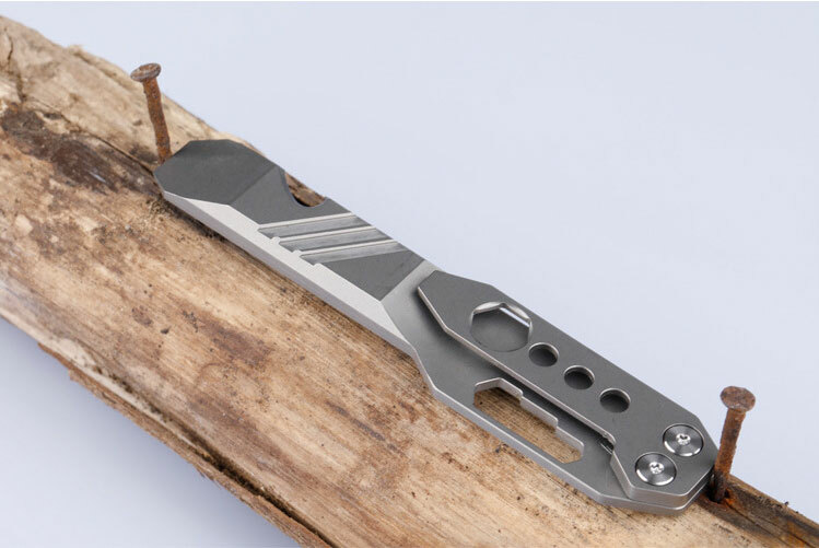 TC4 Titanium Alloy Pocket Pry Bar Pendant Crowbar Opener keychain Multi EDC Tool