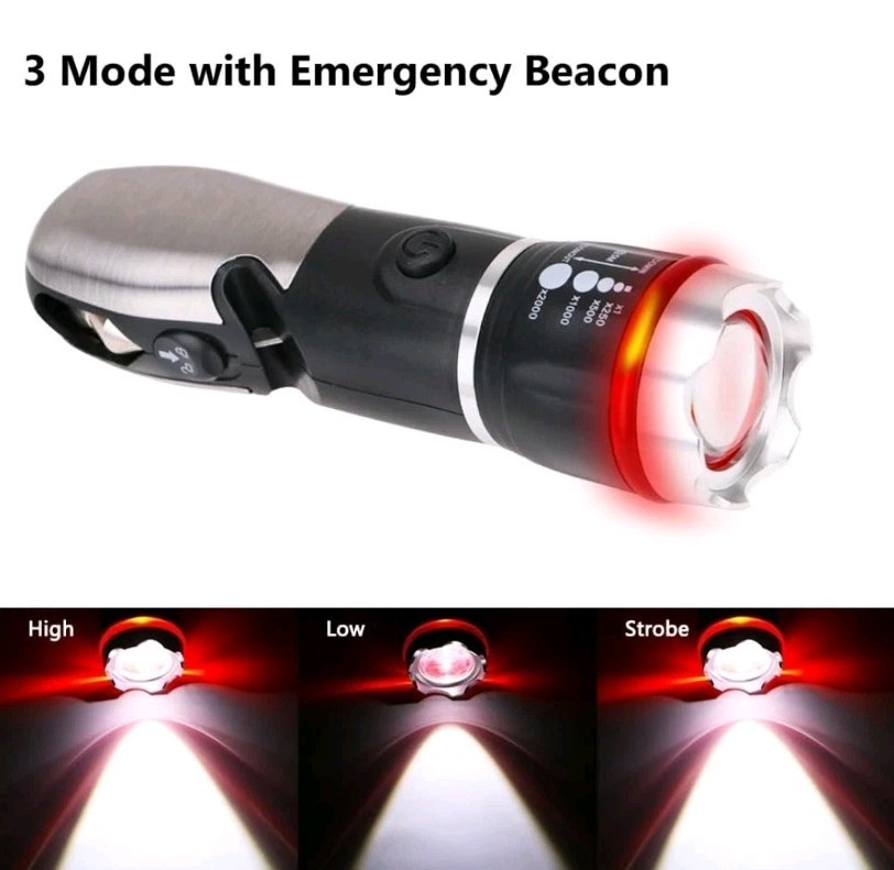 Adventure is Out There Automobile Car Emergency LED Flashlight Multi-Tool, Black