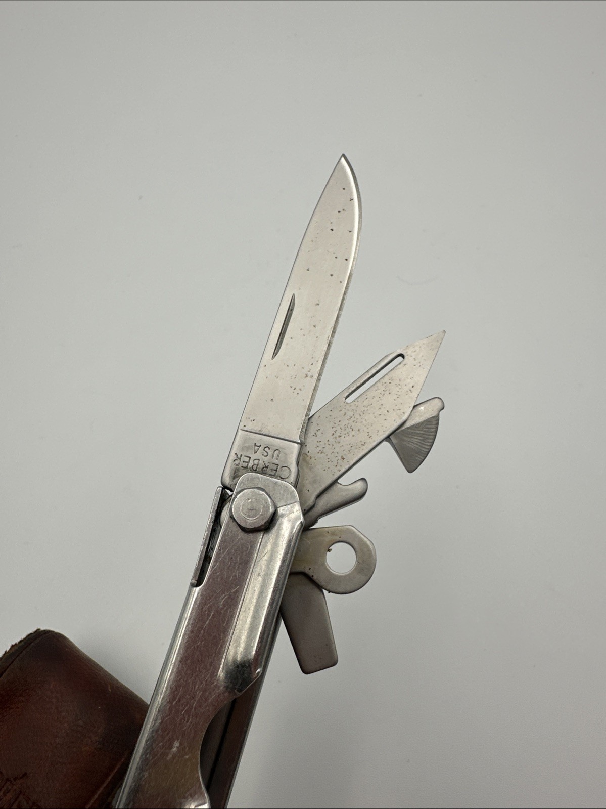Vintage Gerber M.P.T. #5 Military Provisional Tool Stainless Multitool w/ Sheath