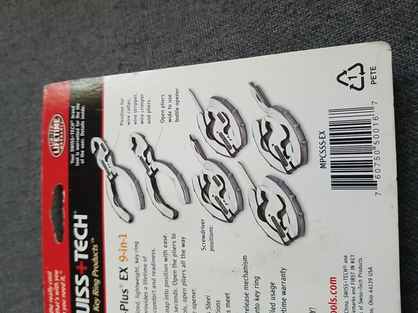 Swiss+Tech ST50016 Stainless Micro Plus EX 9 In 1 Multi-Tool Plier Stripper NEW