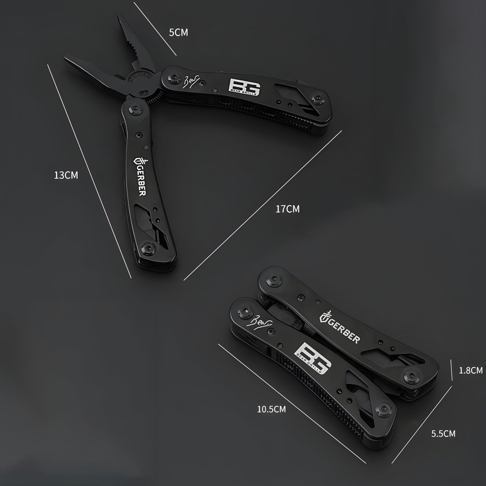 Multi-Function Pliers 11-in-1 Multi-Tool Tool, Collapsible, Stainless Steel, Multifu…
