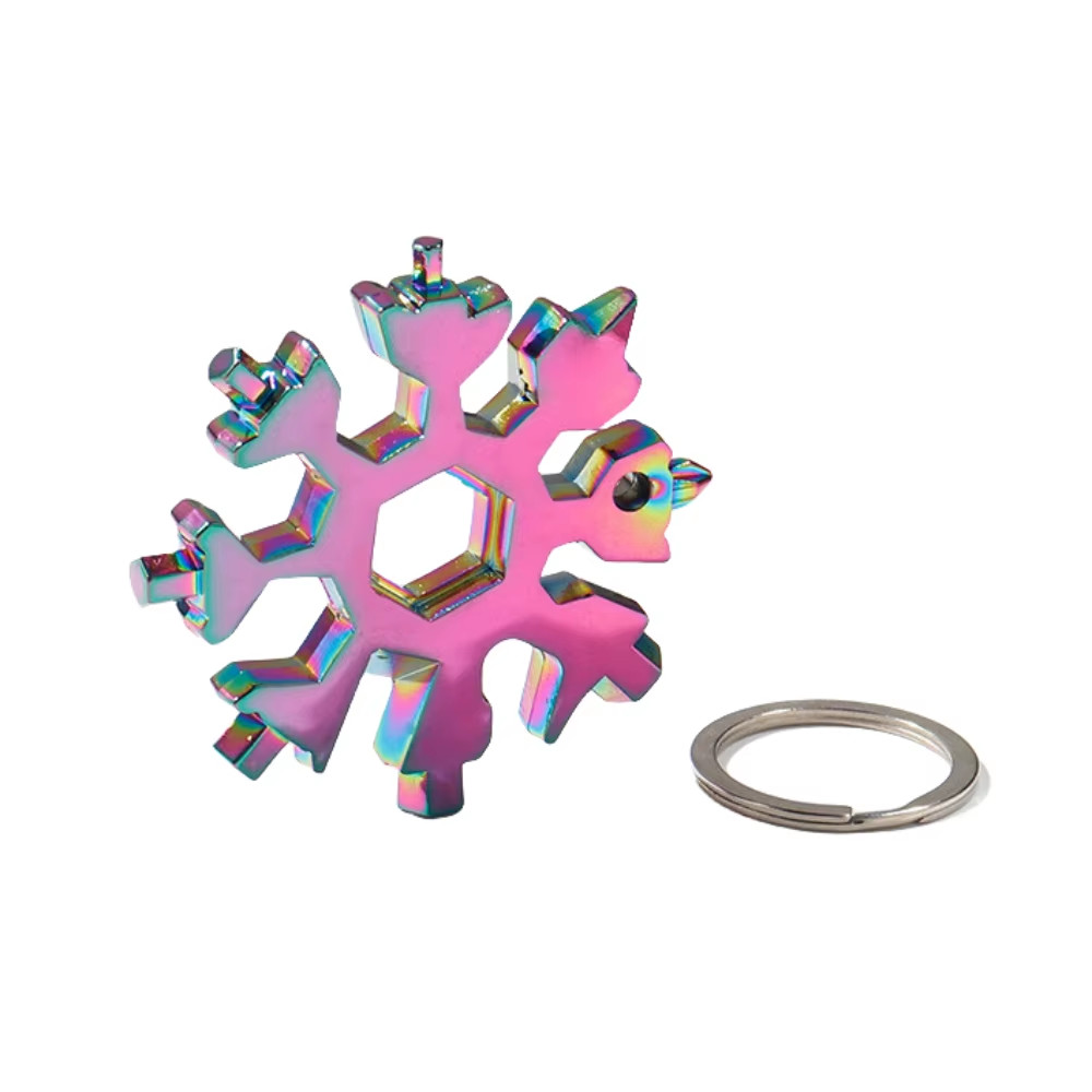 18-In-1 Stainless Snowflake Wrench Multi-Tool Popular Portable Steel Creative